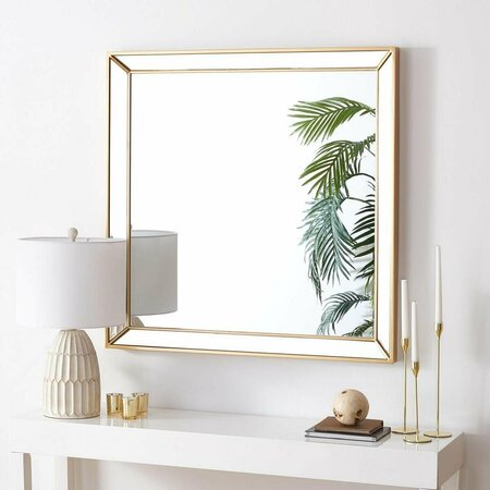 SAFAVIEH 36 x 0.8 x 36 in. Presea Brass Mirror MRR2004A